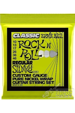 Ernie Ball P02251 Elektro Gitar Teli 10-46 Regular Slınky Classıc