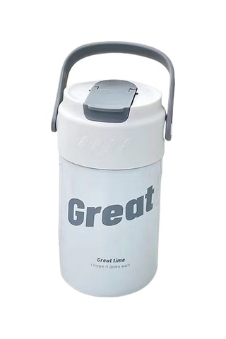 Jzcat Creative Büyük Kapasiteli 316 Paslanmaz Çelik Hasır Termos Bardak 500ml-beyaz