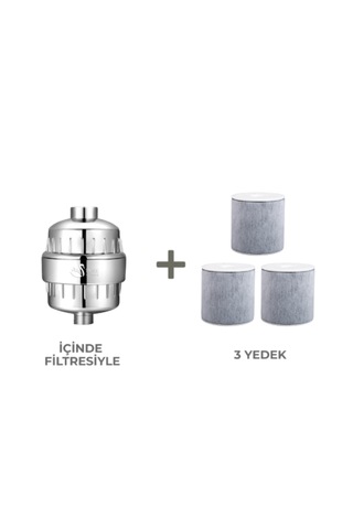 Pure Swan Duş Filtresi+3 Yedek Filtre Krom
