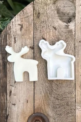 Silikon Geyik 2d Mum Kalıbı, Tek Adet İle Yaratıcı Tasarımlar Açık Bej