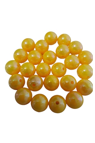16mm Parlak Sarı Sazan Boncuk