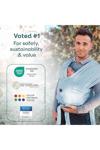 Koala Babycare Baby Sling Yeni Doğan Bebek Taşıyıcı, Ergonomik, Çok Amaçlı Bebek Slingi Portbebe Mavi Tek Ebat