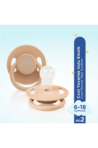 Wee Baby Cool Yuvarlak Uçlu Emzik No:2 Krem 6-18 Ay