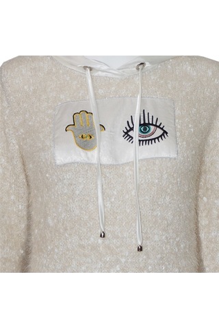 Bulalgiy Kadın Ekru Kazak - Bga00029M