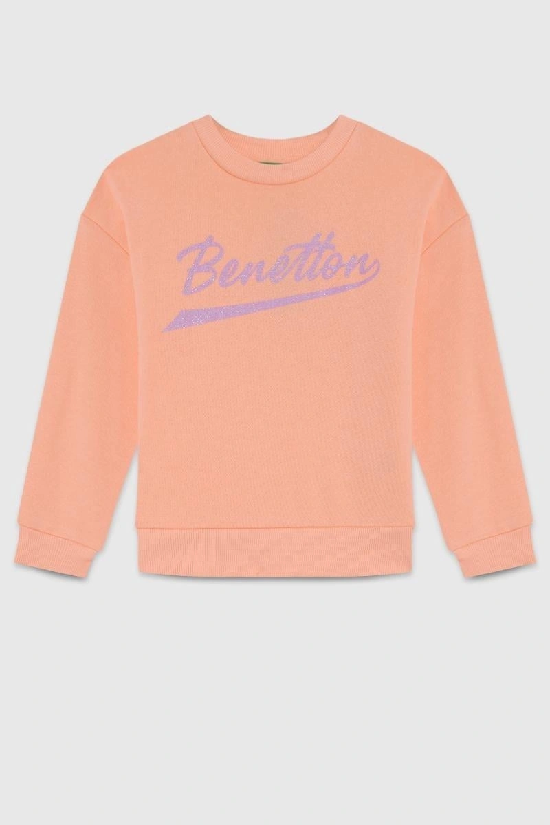 United Colors Of Benetton Kız Çocuk Bnt-g23345 Benetton Sweatshirt Somon-1882 SOMON