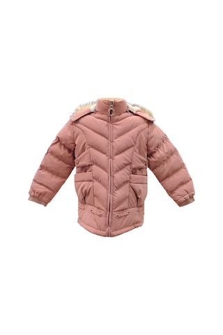 Life For Moda Kız Çocuk İçi Peluş Astarlı Çıkarılabilir Kapüşonlu Su Geçirmez Mont Kaban 3020 Pudra