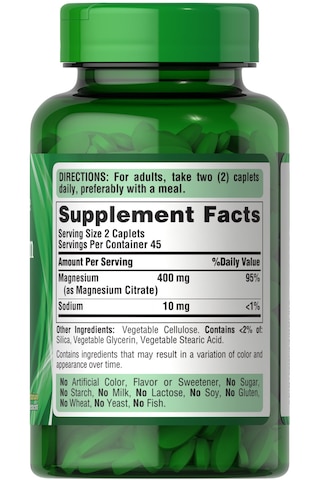 Puritan's Pride Magnesium Citrate 200mg 90 Tablet
