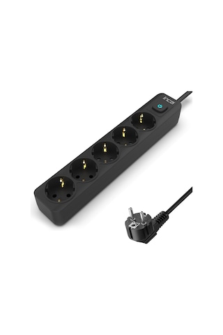 Inca Ipw-44sy3 5 Port Akım Korumalı Led Tuşlu Priz 3m - Siyah