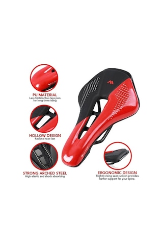 Novahub West Bıkıng Bisiklet Selesi Yedek Koltuk Minderi Yumuşak Pu Deri İçi Boş Koltuk Minderi Mtb Dağ Bisikleti Yol Bisikleti İçin - Floresan Yeşil Altın