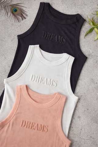 Demirsa Boutique Halter Yaka 3'lü Siyah, Pudra Ve Beyaz Renk Modal Kaşkorse Kadın Atlet Beyaz