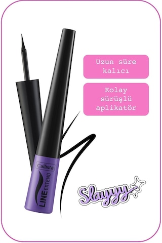 Callista Line Extend Dipliner Uzun Süre Kalıcı - 01 Bossgirl Black - Siyah
