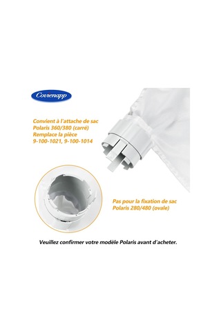 Polaris 360 Ve 380 Havuz Temizleyicileri İçin Fermuarlı Ve Ayarlanabilir Tasarımlı, Beyaz Yc'de 2'li Havuz Temizleme Filtre Torbası Seti