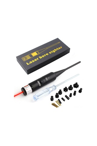 Yifomall Alüminyum Alaşımlı Kırmızı Lazer Kalibratörü - 12 Adaptörlü, Cr2 Pil Dahil, Hassas Ayar Yok, Hızlı Kullanıma Hazır