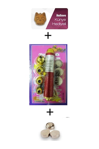 Kedi Oyuncağı Lazer + 6 Adet Pil + Hellove Kedi Künyesi Diğer