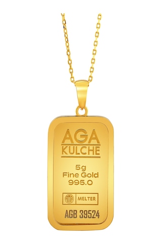Agakulche 5 Gr Altın Külçe Kolye