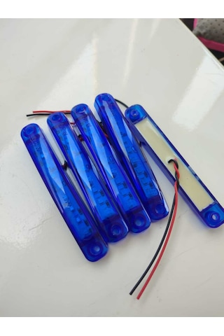 10 Adet 9 Led'li Parmak Led Mavi Kamyon Tır Ve 12/24 Volt Araçlar Aksesuar Dorse & Etek Lambası