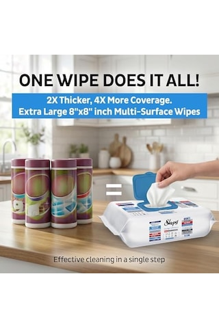 Easy Clean Premium Çamaşır Suyu Katkılı Yüzey Temizlik Havlusu Mendili 3x100 300 Yaprak 1000'li Set