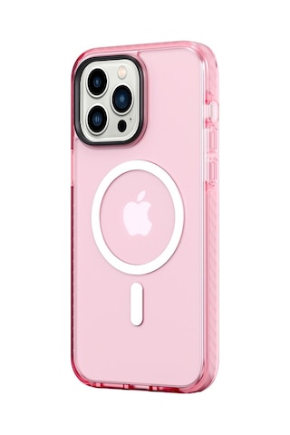 Rock Apple Uyumlu iPhone 14 Plus Shield Serisi Magsafe Anti Shock Kılıf Pembe Pembe
