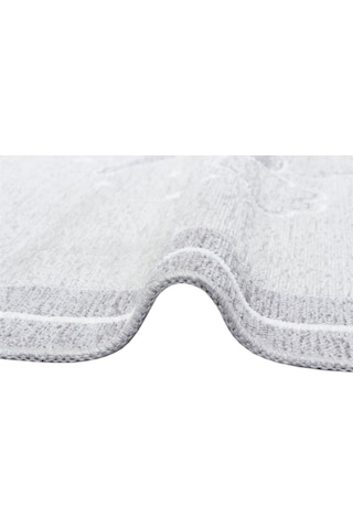 Eko Halı Noa Baby Nb 01 Grey Yıkanabilir Çift Taraflı Yumuşak Dokulu İnce Çocuk-bebek Odası Halısı Gri Beyaz