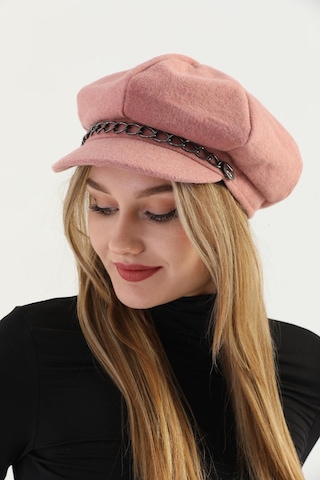 Kadın Gül Zincirli Kaşe Ressam Şapka Gül