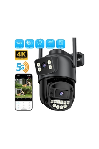 Liangmei 5k Hd Wifi Ptz Kamera Açık 8mp Çift Lens Çift Ekran Aı