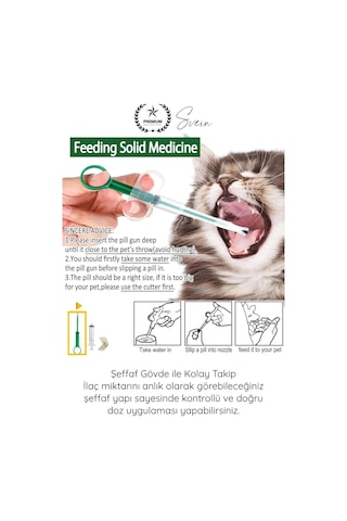 Evcilhayvan Petshop Kedi Köpek Tablet Şırınga Hap Yutturma Aparatı Evcil Hayvan İlaç Verme Enjektör
