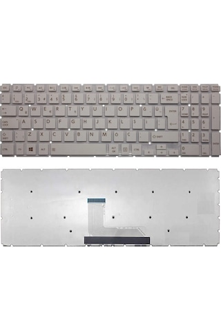 Beyaz-ışıksız, Notebook Klavye - Toshiba Satellite L50-b-1ng Muadili İle Uyumlu