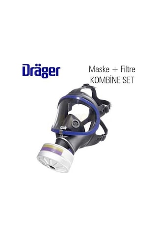 X-plore 6300 Tek Filtreli Tam Yüz Gaz Maskesi + Rd40 A2b2e2k1 Filtresi
