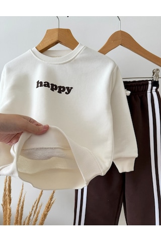 Magu Çocuk Pamuklu Baskılı Sweatshirt Ve Eşofman Takımı Çok Renkli