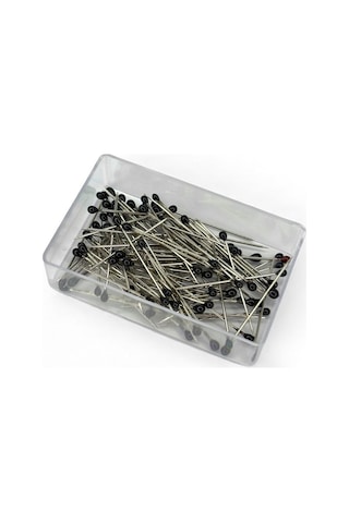 Toplu İğne Siyah 100 Adet - Eşarp Ve Şal İğnesi Çok Amaçlı Nişan Düğün Sünnet Takı İğnesi Siyah