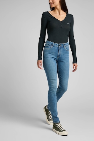 Lee Scarlett Skinny Fit Dar Kesim Yüksek Bel Çok Dar Paça Mavi Kadın Jean Denim Kot Pantolon L626ERKJ Mavi