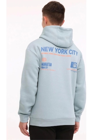Lumberjack A10188952208010 Aqua Erkek Kapsonlu Sweatshırt
