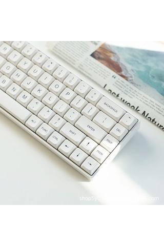 Reedark Beyaz Japonca Dilleri Desteği Pbt Klavye Anahtarı Seti - Minimalist Tasarım Diğer