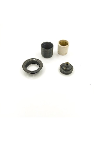 Dekoratif E27 Metal Halkalı Siyah Renk Duy