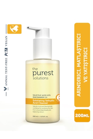 The Purest Solutions Yağlı ve Karma Ciltler İçin Arındırıcı Temizleme Jeli 200 ML