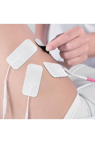 TıpTeknikMarket 5 Paket, 20 Adet Tens Elektrod Pedi 5x9 cm Extra güçlendirilmiş yapışkanlı Kumaş yüzey