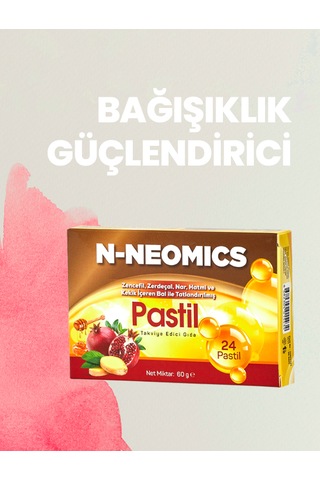 N-Neomics Bitkisel Ekstreler İçeren Pastil 24 Pastil