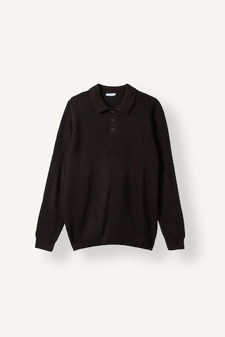 Defacto Standart Fit Düğmeli Polo Yaka Triko Basic Kazak D1959ax26aubn339 Kahve-bn339