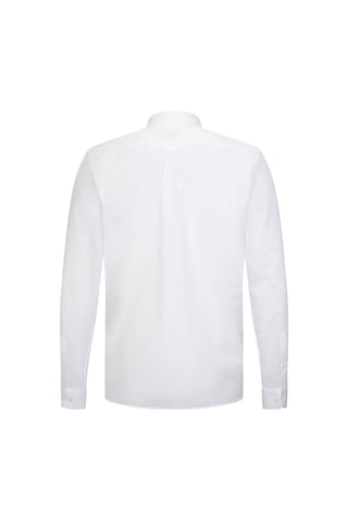 Hatemoğlu Beyaz Comfort Fit 100% Pamuk Slim Yaka Uzun Kollu Spor Gömlek 35850 4111993