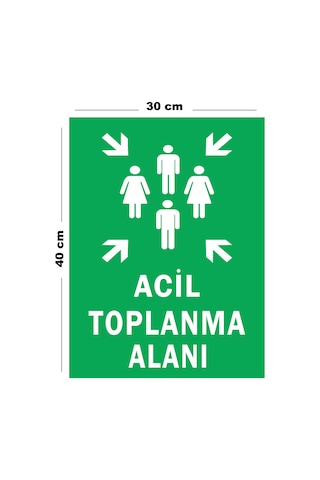 Metal Acil Toplanma Alanı 30 Cm X 40 Cm A3 Büyüklüğünde Uyarı Levhası Yönlendirme Tabelası Metal Acil Toplanma Alanı 30 Cm X 40 Cm A3 Büyüklüğünde Uyarı Levhası Yönlendirme Tabelası