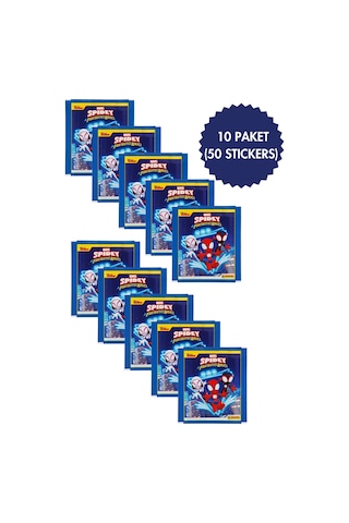 Toyika Panini Lisanslı Spidey Koleksiyon 10 Paket 50 Stickers Çıkartma