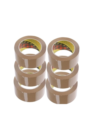 Ambalaj Koli Bandı 6 Adet Kahverengi 45mm 100mt 1