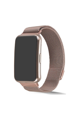 Huawei Watch Fit Uyumlu Krd-01 Metal Zore Kordon-rose Gold
