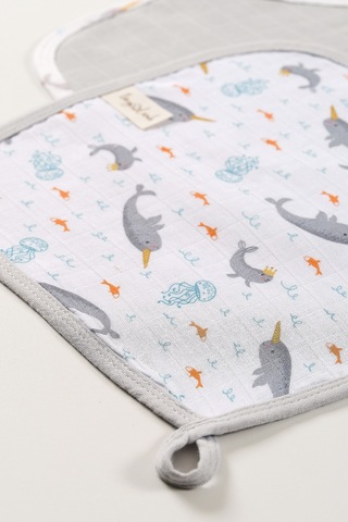 Unicorn Fish Müslin Banyo Kesesi - 2 Adet Gri