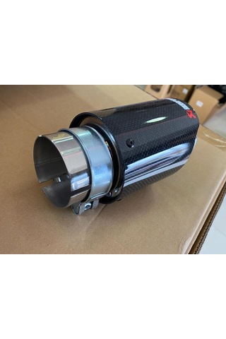 Akrapoviç Akrapoviç Egzoz Ucu Karbon Yuvarlak Tekli 100mm