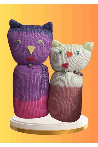 Tıkırık Örgü Yastık Uyku Ve Oyun Arkadaşı Pembeş&minik - 35 Cm-45 Cm Diğer