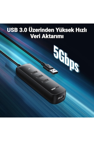 Ugreen 4 Portlu 5Gbps USB 3.0 Çoklayıcı HUB Adaptör 25 CM