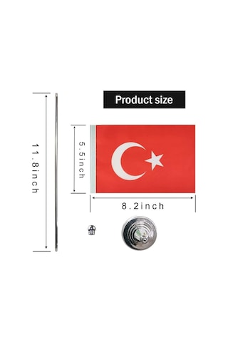 Mflagperft Türkiye Bayrağı Türk Masa Masası Küçük Mini Bayraklar Dekorasyonları Diğer