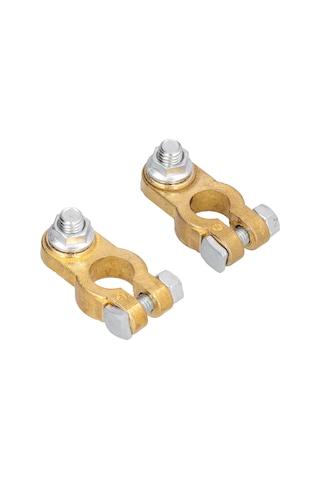 Moveevo Temiz Bakır Akü Terminali - Yüksek İletkenlikli, Paslanmaz, Kolay Kurulum - Evrensel Uyumlu +18mm/-16mm