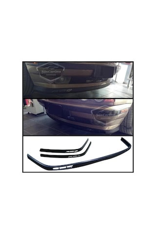 Bmw 5 Serisi E34 1987-1996 Uyumlu Üniversal Laguna Lip Esnek Ön Lip 2 Parça Tampon Altı Dil Karlık Ön Ek 00 Şüscaroto Aksesuar